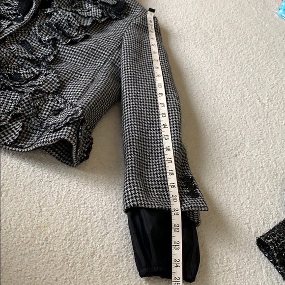 Moschino flower appliqué houndstooth blazer jacket - Picture 6 of 8